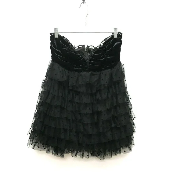 jourdan off the shoulder mini dress For Love & Lemons Flocked Dot Lace Mini Dress And Gloves Set